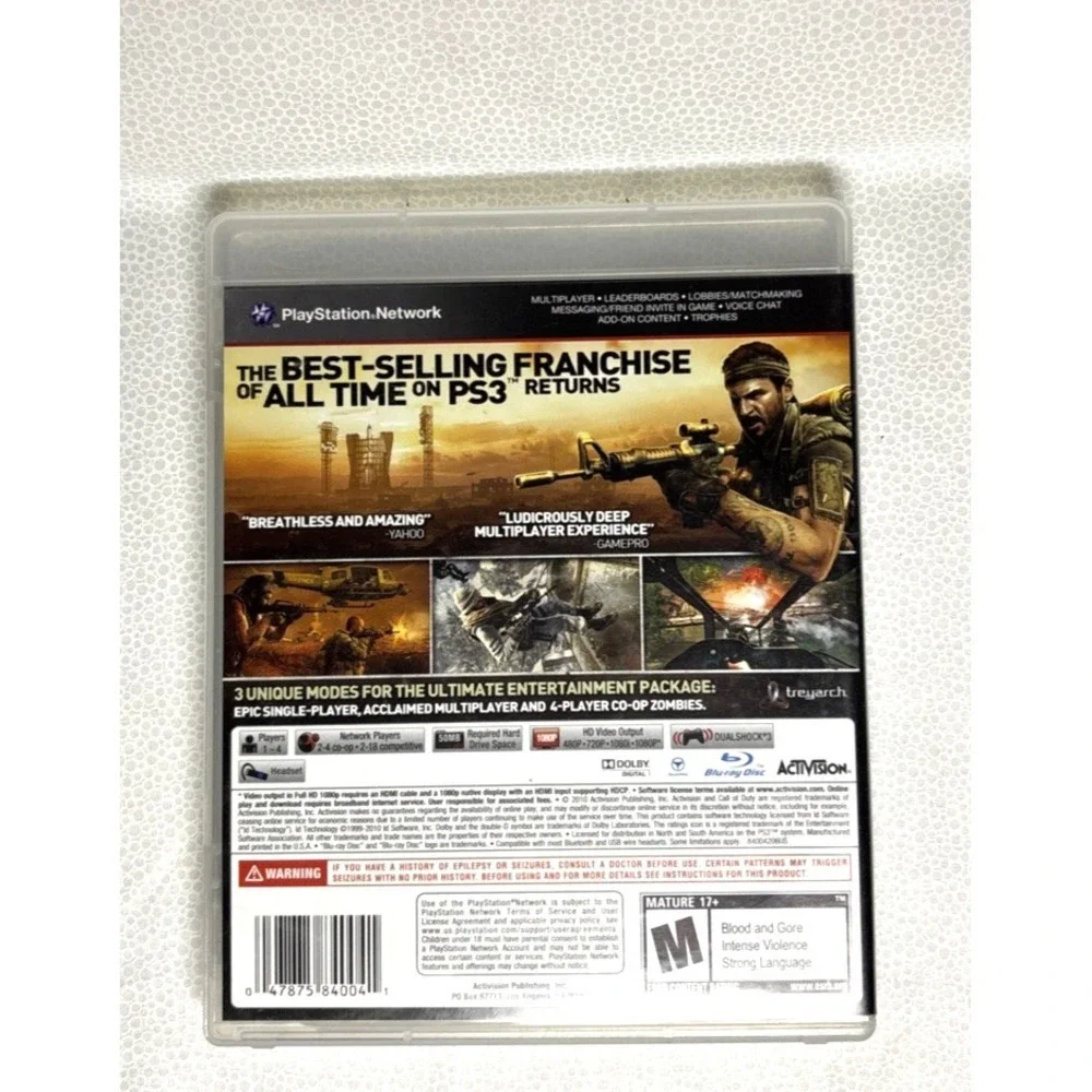 Call of Duty Black Ops/Black Ops II 2 Combo Pack (Sony Playstation PS3) Manual